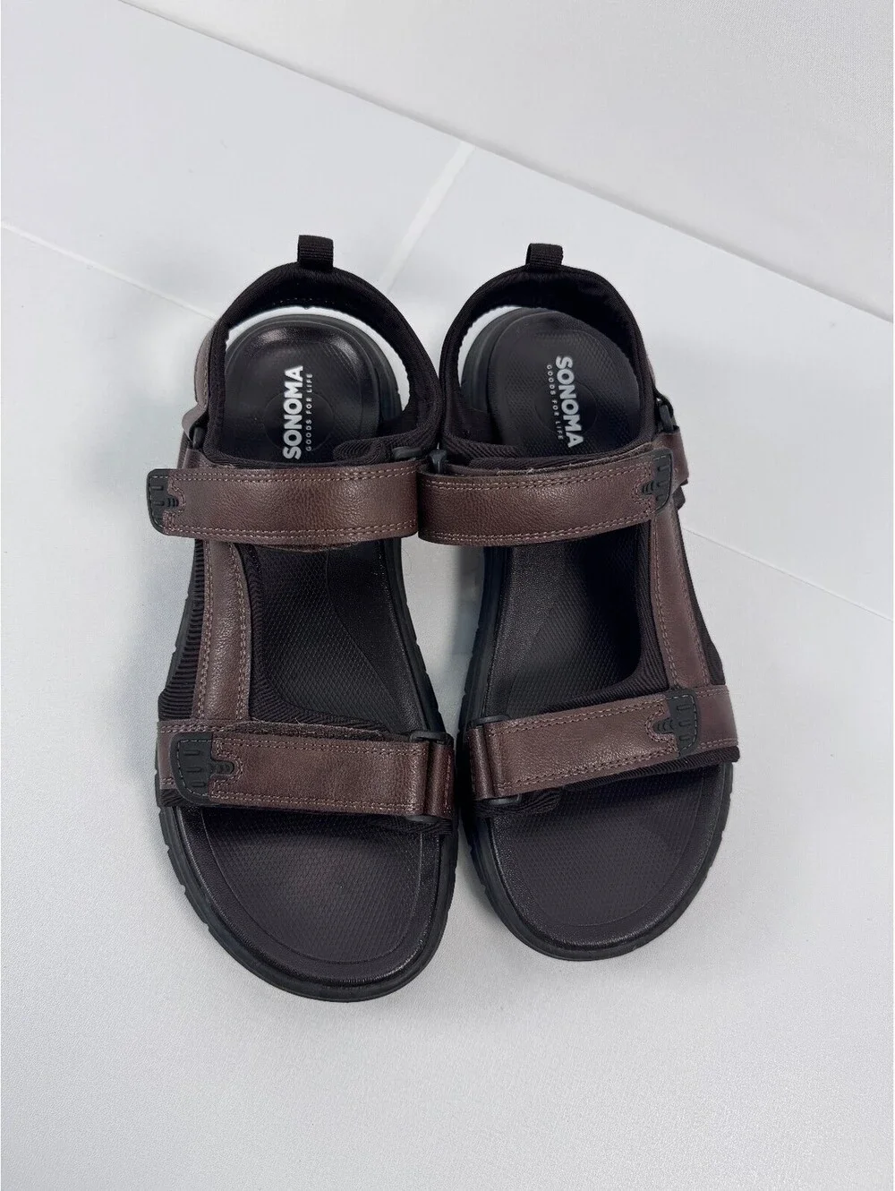NEW Shelldon River Mens 10.5 Brown Sport Sandals Hiking Outdoor Leather